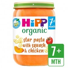 Hipp 7 Month Organic Star Pasta with Butternut Squash and Chicken 190g