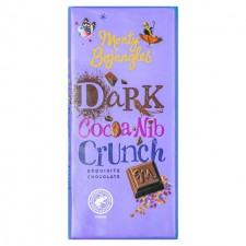 Monty Bojangles Dark Cocoa Nib Crunch Chocolate Bar 150g
