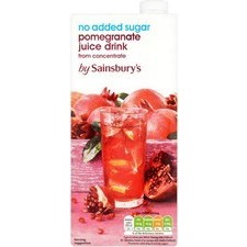 Sainsburys Pomegranate Juice Drink No Added Sugar 1L Carton