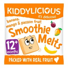 Kiddylicious Banana Mango and Passion Fruit Smoothie Melts 6g 12 Months