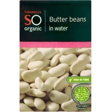 Sainsburys So Organic Butter Beans 380g carton