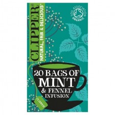 Clipper Organic After Dinner Mints Double Mint and Fennel Infusion 20 Teabags