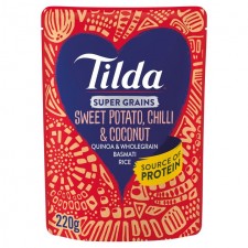 Tilda Super Grains Sweet Potato Chilli and Coconut 220g