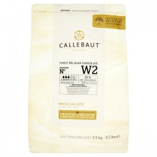 Callebaut Finest Belgian Chocolate White Callets From Roasted Whole Cocoa Beans 2.5kg