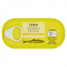 Tesco Anchovy Fillets In Olive Oil and Sunflower Oil 50G