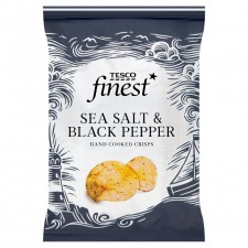 Tesco Finest Sea Salt And Black Pepper Crisps 150G
