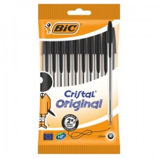 Bic Cristal Ball Pens Black 10 Pack