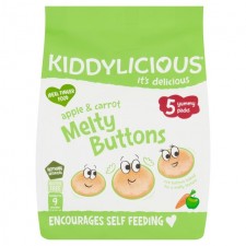 Kiddylicious Melty Buttons Apple and Carrot 5 x 6g