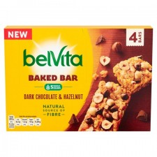 Belvita Dark Chocolate and Hazelnut Baked Bar 4 x 40g