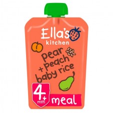 Ellas Kitchen Organic Pear and Peach Baby Rice 120g 4 Months