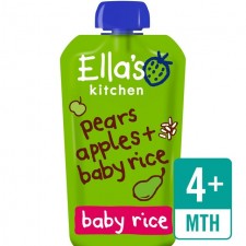 Ellas Kitchen Organic Pear and Apple Baby Rice 120g 4 Month