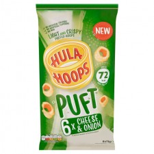 KP Hula Hoops Puft Cheese and Onion 6 Pack