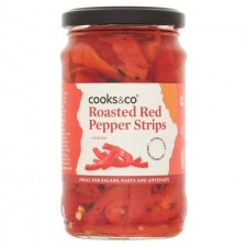 Cooks and Co Roasted Red Pepper Strips 300g