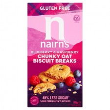 Nairns Gluten Free Chunky Oats Blueberry and Raspberry Breakfast Biscuit 160g