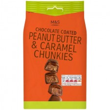 Marks and Spencer Chocolate Covered Peanut Butter and Caramel Chunkies 130g