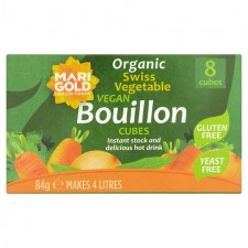 Marigold Organic Swiss Vegetable Vegan Yeast Free Bouillon Cube Green 84g