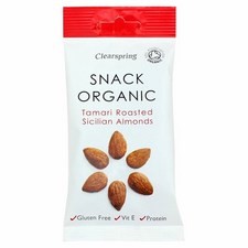 Clearspring Gluten Free Organic Tamari Roasted Almonds 30g