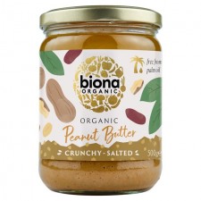 Biona Organic Peanut Butter Crunchy 500g