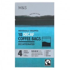 Marks and Spencer Classic Decaffeinated Coffee Bags x 10