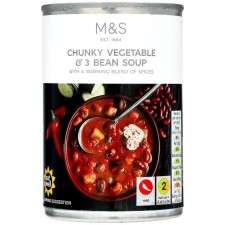 Marks and Spencer Chunky Vegetable and 3 Bean Soup 400g