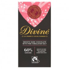 Divine 60% Dark Chocolate with Pink Himalayan Salt 90g