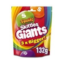 Skittles Giants Sweets Fruits 132g Bag