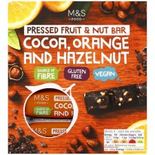 Marks and Spencer Cocoa Orange and Hazelnut Breakfast Bars x 4