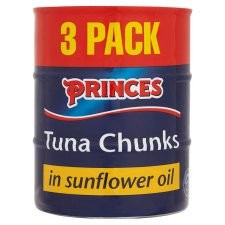 Princes Tuna Chunks In Sunflower Oil 3x160g 