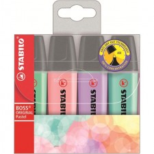 STABILO Pastel Colours 4 Highlighters 4 per pack