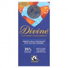 Divine 38% Milk Chocolate with Toffee and Sea Salt 90g