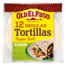 Old El Paso 12 Flour Tortillas Family Pack 489g