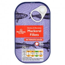 Morrisons Mackerel Fillets In Tomato Sauce 125g