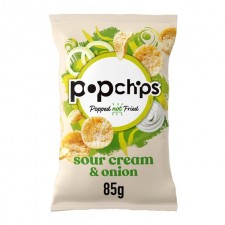 Popchips Sour Cream and Onion Popped Potato Chips 85g