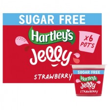 Hartleys Ready To Eat No Added Sugar Strawberry Jelly 6 x 115g