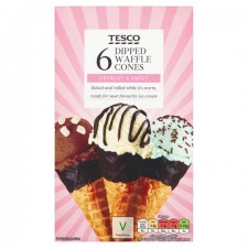 Tesco Dipped Waffle Cones 6