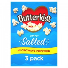 Butterkist Microwave Popcorn Salted 3x60g