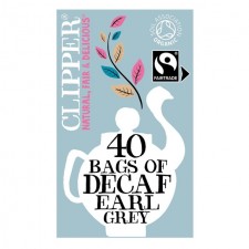 Clipper Organic and Fairtrade Decaffeinated Earl Grey 40 per pack