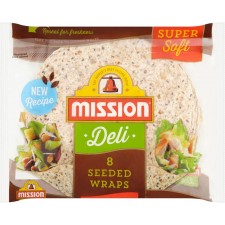 Mission Deli Seeded Tortilla Wraps 8 Pack