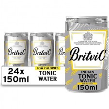 Britvic Low Calorie Indian Tonic Water 24 x 150ml Cans
