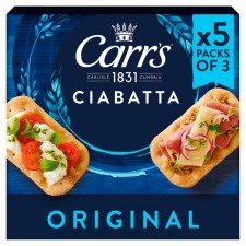 Carrs Ciabatta Crackers Original 140g 5 Pack