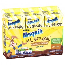 Nesquik All Natural Ready To Drink Chocolate 3 x 180ml