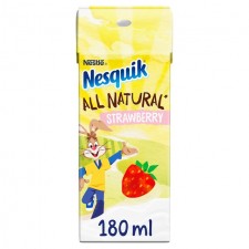 Nesquik All Natural Ready To Drink Strawberry 180ml