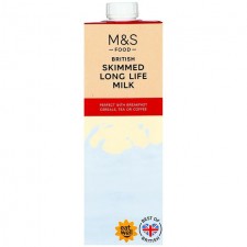 Marks and Spencer Skimmed Long Life Milk 1L