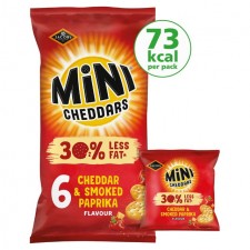 Jacobs Mini Cheddars Cheddar and Paprika  6 Pack