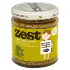 Zest Vegan Basil Pesto with Brazil Nuts Cashew Nuts and Hazelnuts 165g