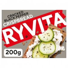 Ryvita Crispbread Cracked Black Pepper 200g.