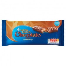 Sainsburys Toffee Biscuit Chocolate Bars 4 x 42g