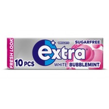 Retail Pack Wrigleys Extra Gum White Bubblemint 10 Pieces x 30 Packs