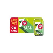Retail Pack 7Up Zero Sugar 24 x 330ml Cans