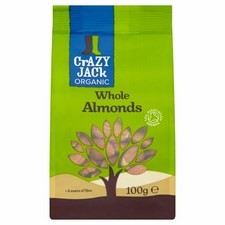 Crazy Jack Organic Whole Almonds 100g